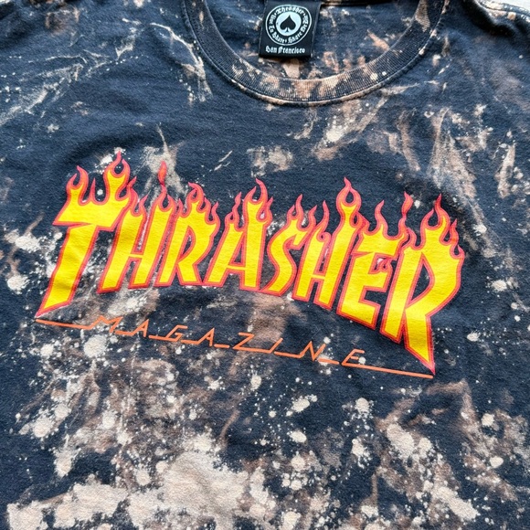 Thrasher Custom Bleached Fire tee - Picture 3 of 6